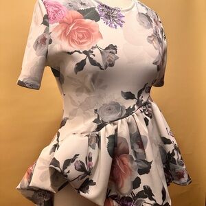 Floral Peplum Top